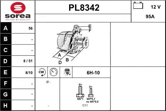 SNRA PL8342 - Alternatore autozon.pro