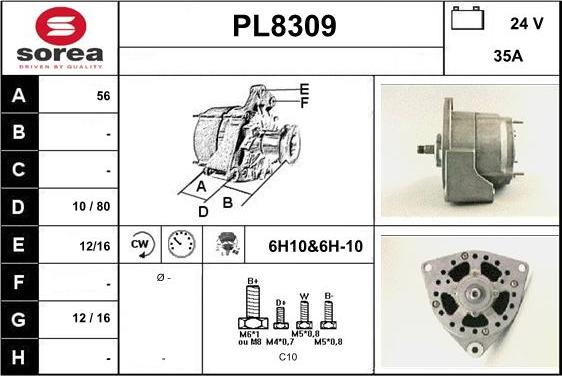 SNRA PL8309 - Alternatore autozon.pro