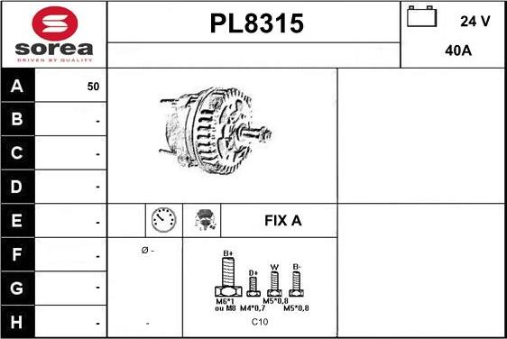 SNRA PL8315 - Alternatore autozon.pro