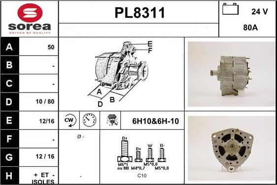 SNRA PL8311 - Alternatore autozon.pro