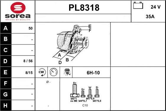 SNRA PL8318 - Alternatore autozon.pro