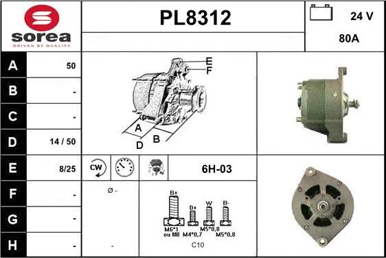 SNRA PL8312 - Alternatore autozon.pro