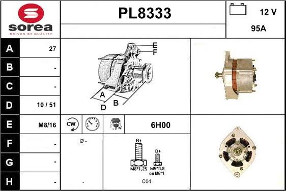 SNRA PL8333 - Alternatore autozon.pro