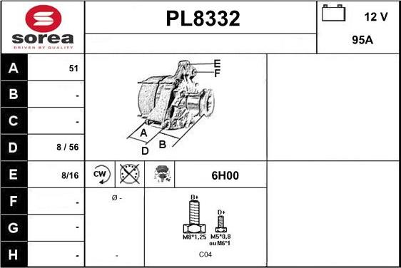 SNRA PL8332 - Alternatore autozon.pro