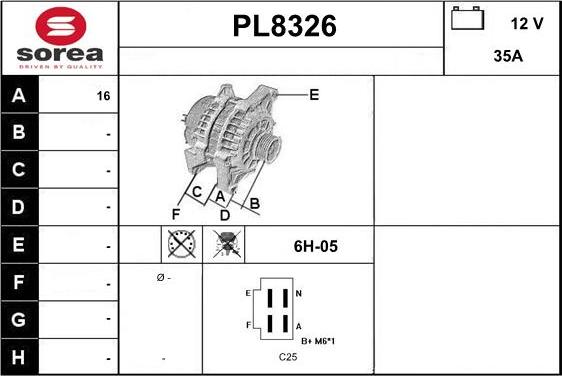 SNRA PL8326 - Alternatore autozon.pro