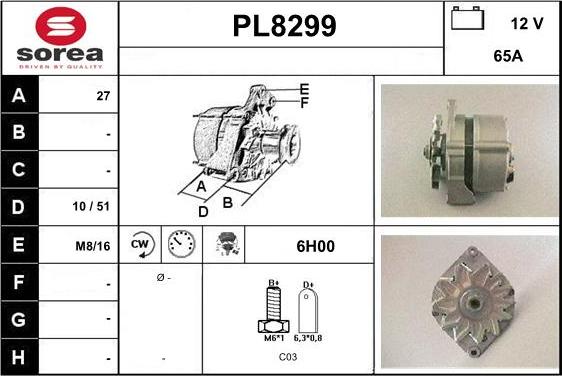 SNRA PL8299 - Alternatore autozon.pro