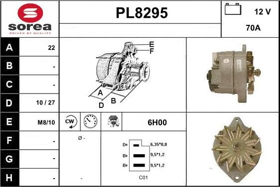 SNRA PL8295 - Alternatore autozon.pro