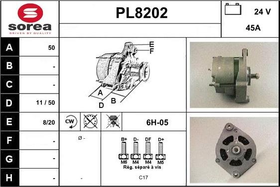 SNRA PL8202 - Alternatore autozon.pro