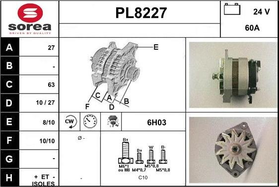 SNRA PL8227 - Alternatore autozon.pro