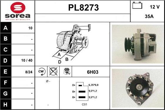 SNRA PL8273 - Alternatore autozon.pro