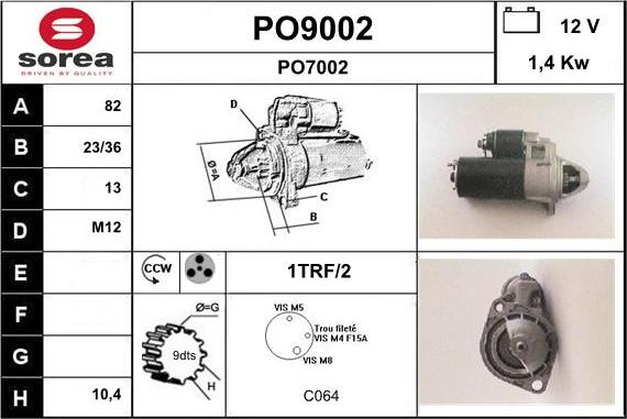 SNRA PO9002 - Motorino d'avviamento autozon.pro