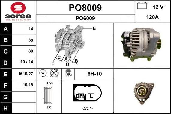 SNRA PO8009 - Alternatore autozon.pro