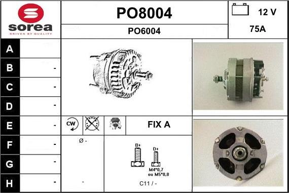 SNRA PO8004 - Alternatore autozon.pro