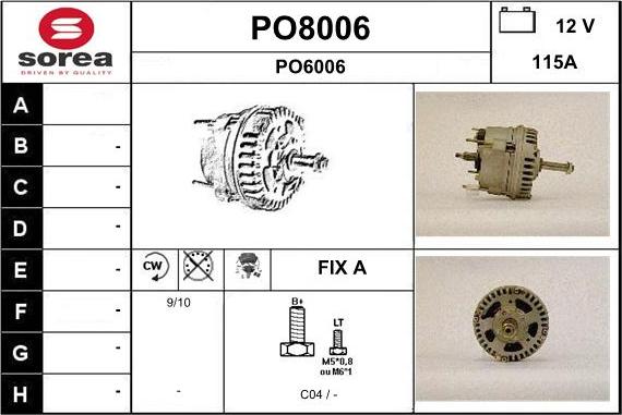 SNRA PO8006 - Alternatore autozon.pro