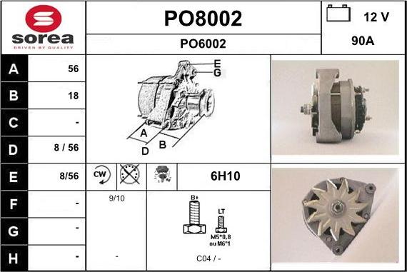 SNRA PO8002 - Alternatore autozon.pro