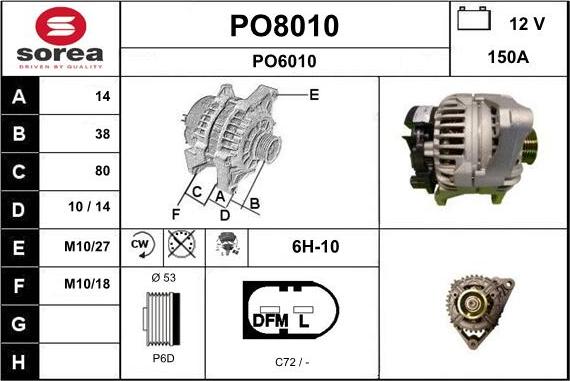 SNRA PO8010 - Alternatore autozon.pro