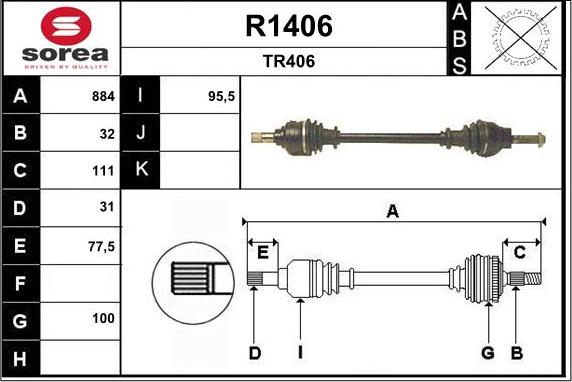 SNRA R1406 - Albero motore / Semiasse autozon.pro