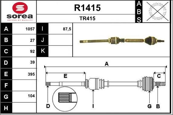 SNRA R1415 - Albero motore / Semiasse autozon.pro