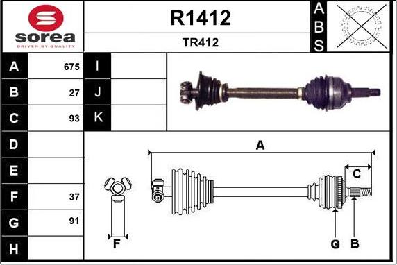 SNRA R1412 - Albero motore / Semiasse autozon.pro