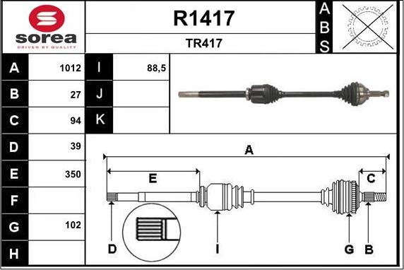 SNRA R1417 - Albero motore / Semiasse autozon.pro