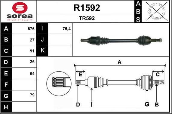 SNRA R1592 - Albero motore / Semiasse autozon.pro