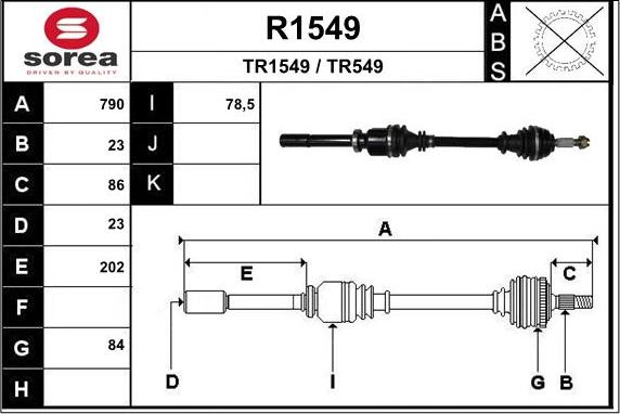 SNRA R1549 - Albero motore / Semiasse autozon.pro