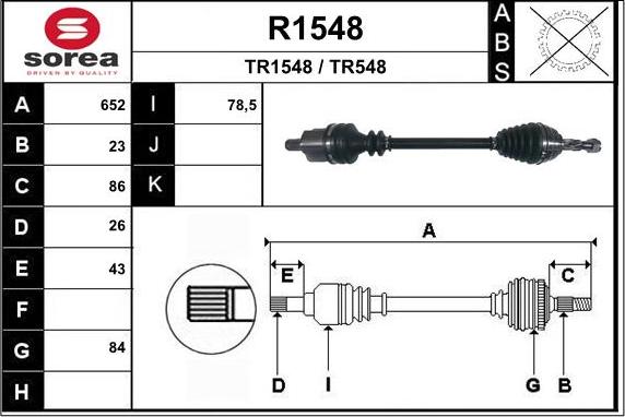 SNRA R1548 - Albero motore / Semiasse autozon.pro