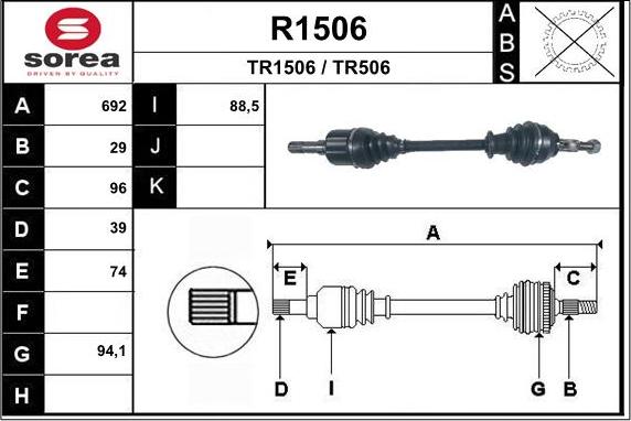 SNRA R1506 - Albero motore / Semiasse autozon.pro