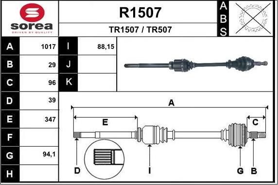 SNRA R1507 - Albero motore / Semiasse autozon.pro