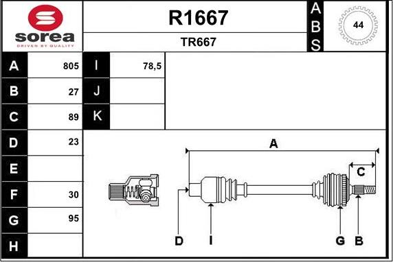 SNRA R1667 - Albero motore / Semiasse autozon.pro