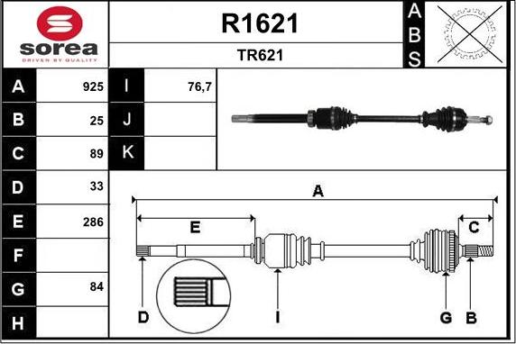 SNRA R1621 - Albero motore / Semiasse autozon.pro