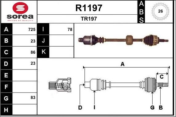 SNRA R1197 - Albero motore / Semiasse autozon.pro