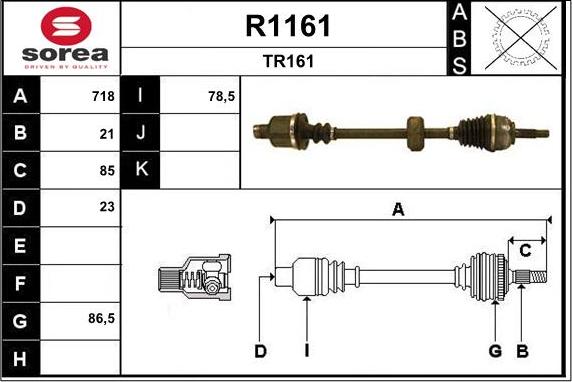 SNRA R1161 - Albero motore / Semiasse autozon.pro