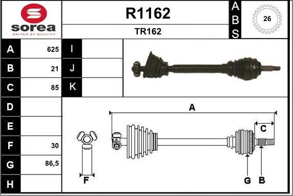 SNRA R1162 - Albero motore / Semiasse autozon.pro