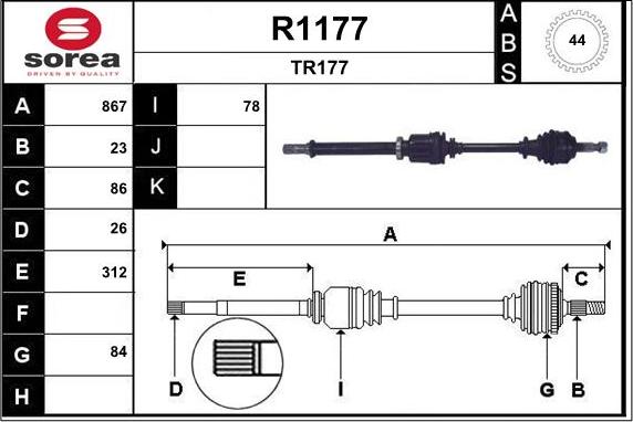 SNRA R1177 - Albero motore / Semiasse autozon.pro