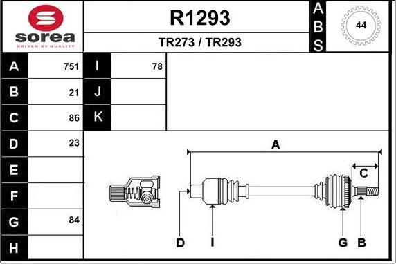 SNRA R1293 - Albero motore / Semiasse autozon.pro