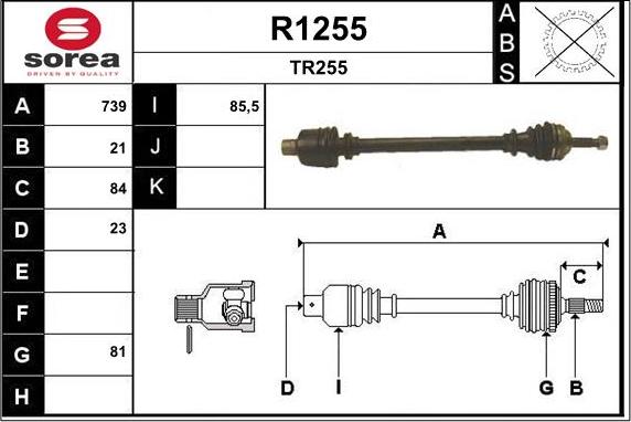 SNRA R1255 - Albero motore / Semiasse autozon.pro