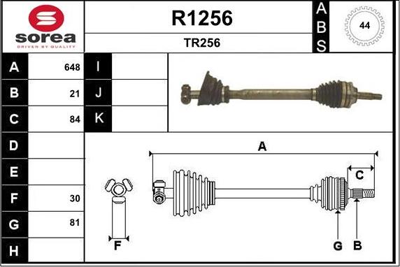 SNRA R1256 - Albero motore / Semiasse autozon.pro