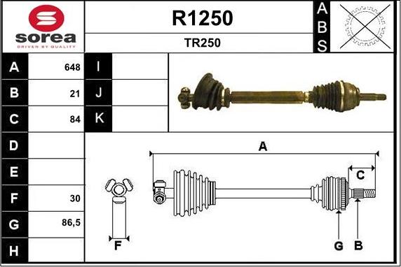 SNRA R1250 - Albero motore / Semiasse autozon.pro