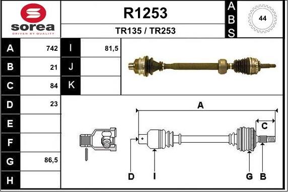 SNRA R1253 - Albero motore / Semiasse autozon.pro