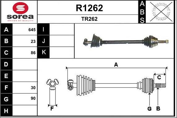 SNRA R1262 - Albero motore / Semiasse autozon.pro