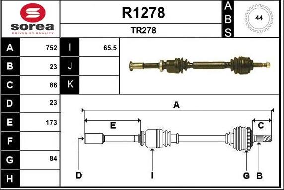 SNRA R1278 - Albero motore / Semiasse autozon.pro