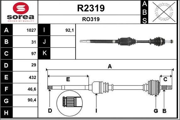 SNRA R2319 - Albero motore / Semiasse autozon.pro