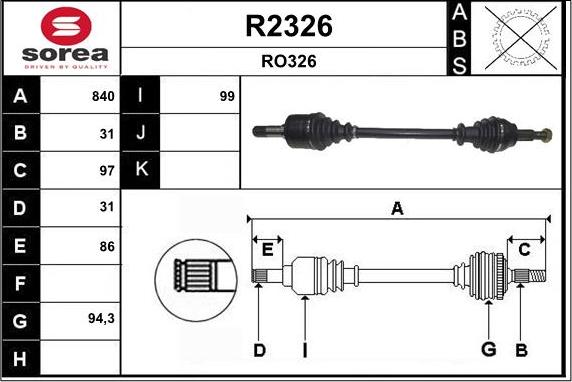 SNRA R2326 - Albero motore / Semiasse autozon.pro