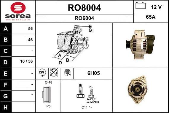 SNRA RO8004 - Alternatore autozon.pro