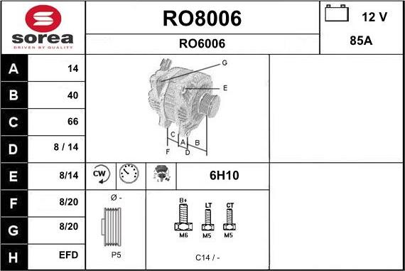 SNRA RO8006 - Alternatore autozon.pro