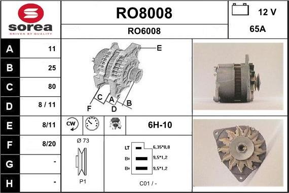 SNRA RO8008 - Alternatore autozon.pro