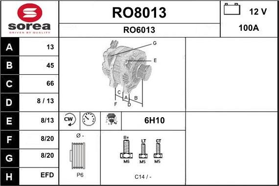 SNRA RO8013 - Alternatore autozon.pro