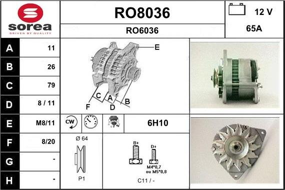 SNRA RO8036 - Alternatore autozon.pro