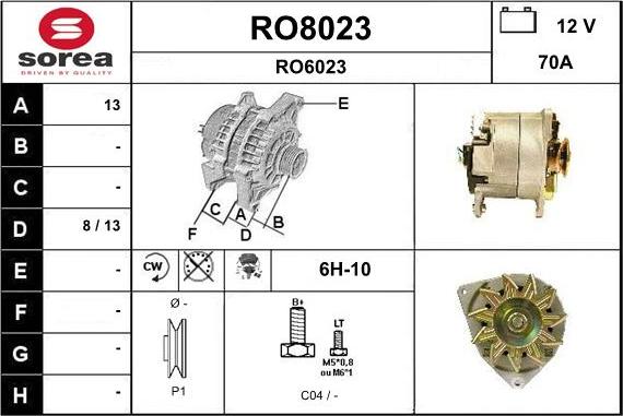 SNRA RO8023 - Alternatore autozon.pro